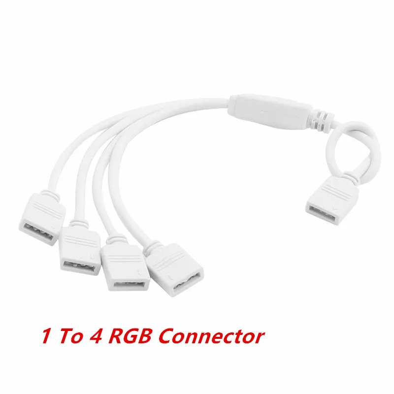 4PIN RGB Led Connector 1 to 4 Port 4PIN RGB Connect Wire for 3528/5050 RGB Strip Splitter RGB Led Strip Connnector