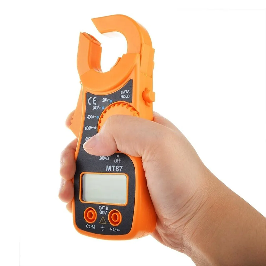 LCD Auto Multímetro Digital Multímetro Eletrônico Tester AC / DC Clamp Meter B00335