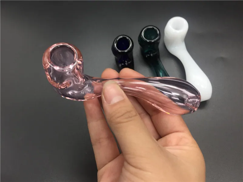 mini-Heady Labs vidro sherlock tubulação mão de vidro tubo de fumar tabaco barato tubulação Colher grossa colorida