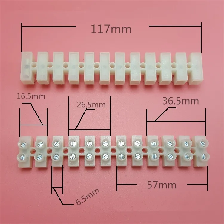 커넥터 스트립 12 웨이 3,5,10,30,60 AMP 전기 와이어 초크 블록 터미널 케이블 카