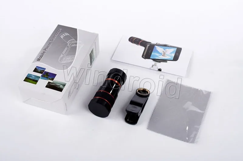 Günstige Universal Clip 8X Vergrößerung Zoom Handy Kamera Objektiv Teleskop Externe Smartphone Kamera Objektiv für iphone 7 6s s7 rand 50