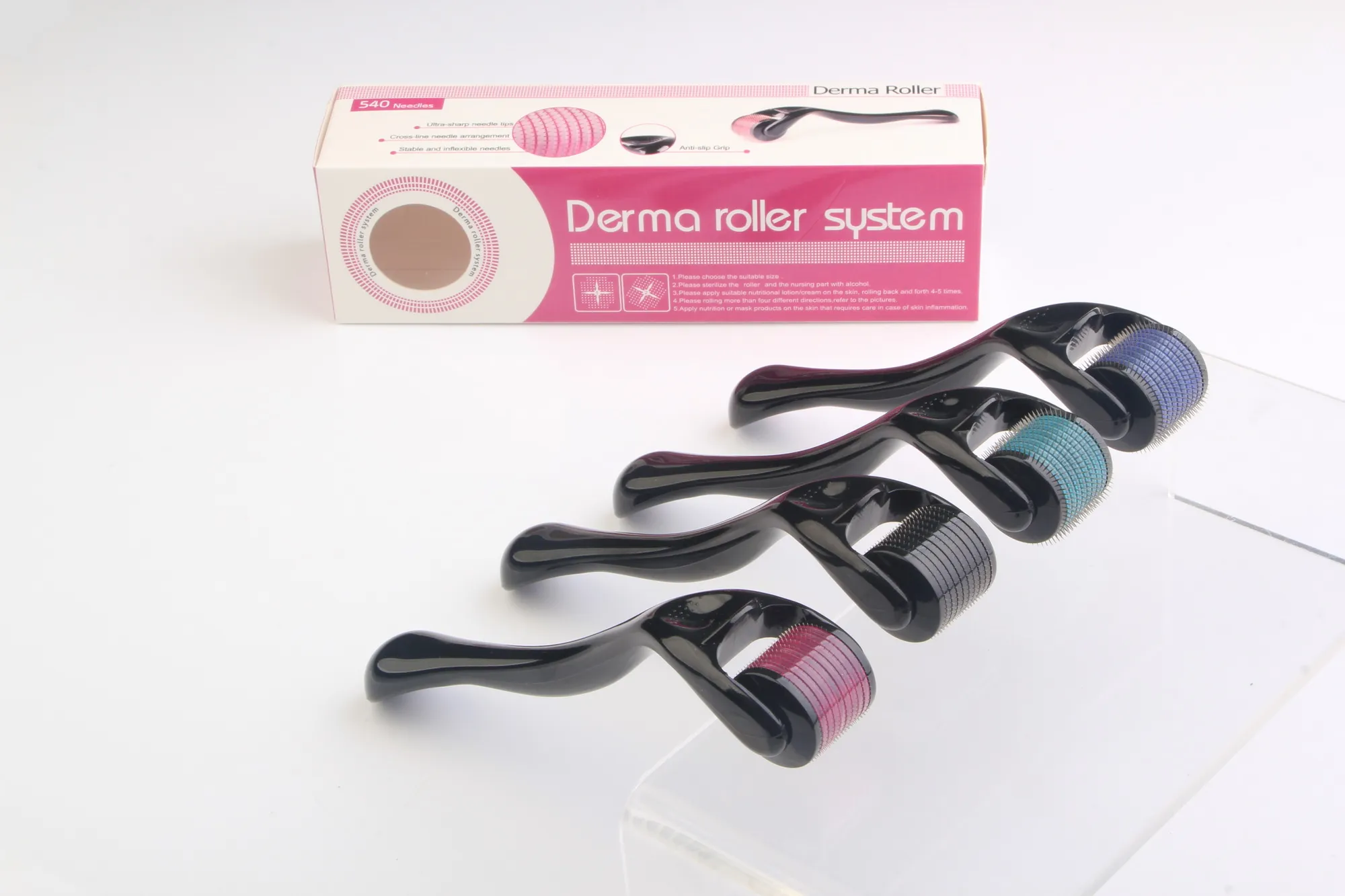 300 pcs Lote 0.5mm 1.0mm 1.5mm 2.0mm 540 Agulhas Derma Micro Agulha Rolo de Pele Dermatologia Terapia Microneedle Dermaroller