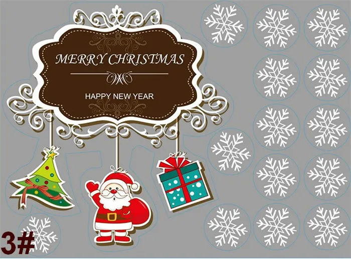 Christmas home decoration for Rooms Window Decor Home Wall "Merry Christmas" Decoration Wall Art 3d window decoration DIY Christmas Gift