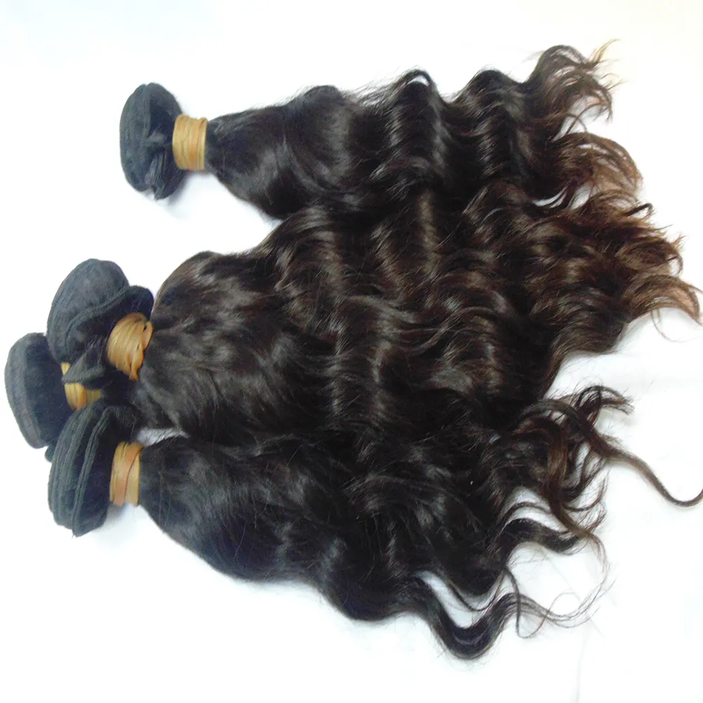 Affordable Factory 100 Percent Indian unprocessed Beach Water Wave No Chemical Glossy Hairs lot8349591