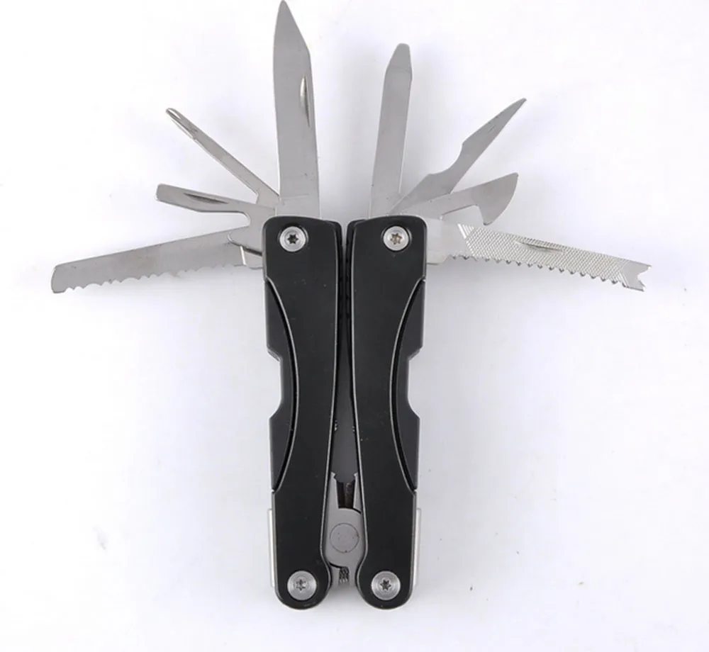 Groothandel 120 stks 9 in 1 openlucht opvouwbare EDC Survival Pocket Tool Fold Roestvrij Multifunctionele Pier Mes Schroef Diveropener