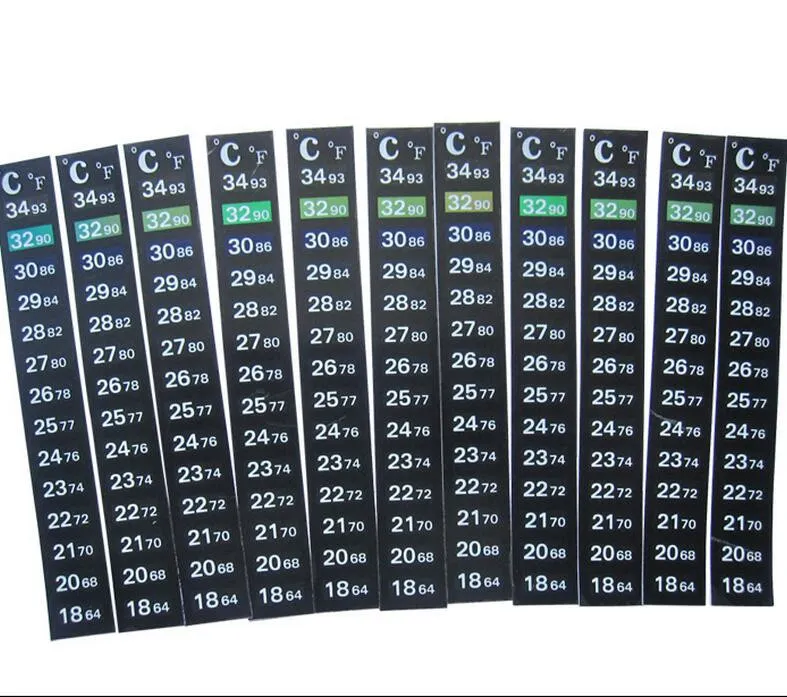 lot Praktisk Stickon Dual Scale Digital Aquarium Fish Tank Thermometer Change Color Temperatur Sticker Black8277044