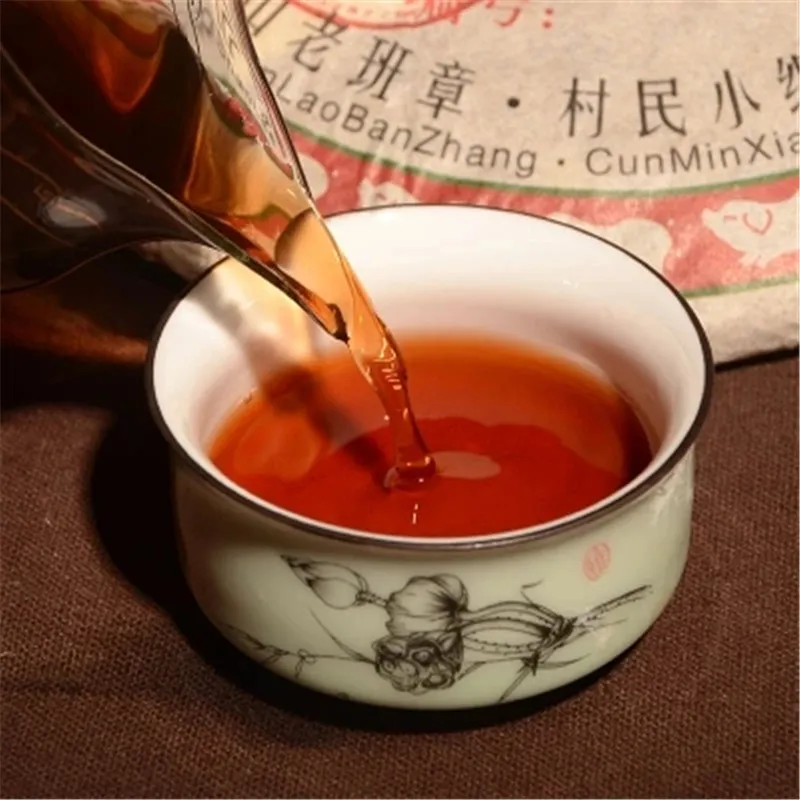 357G Спелый чай пуэр yunnan old banzhang classic чай чай Органический писатель старый дерево, приготовленный