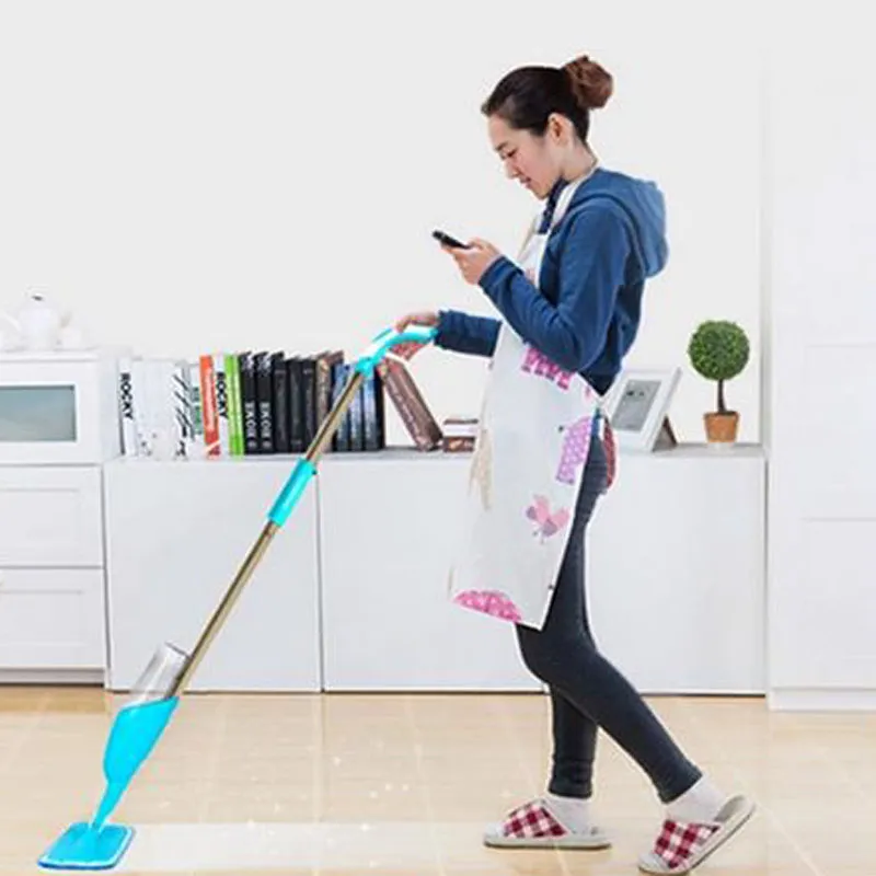 2017 New Water Spray Squeeze Magic Mops Piętro Czyszczenie Wielofunkcyjne Aluminium Pole Microfiber MOP MOP Household Cleaning Tools