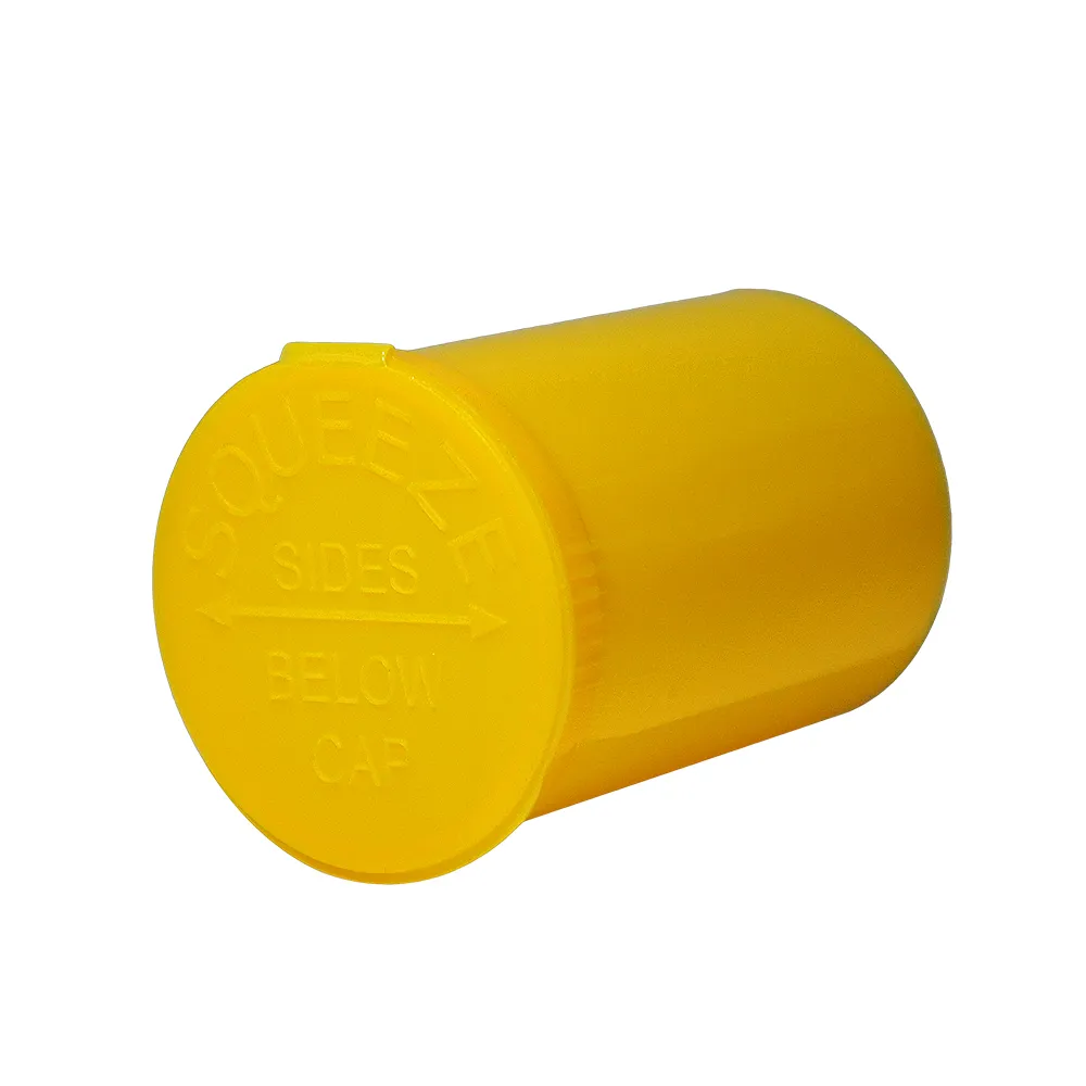 30 Dram Tom Squeeze Pop Top Bottle-injektionsflaska Herb Box Airtight Pill Box Container Herb Container Färg Slumpmässig
