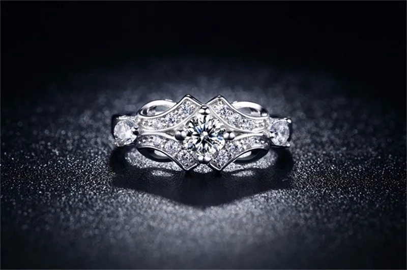 Yhamni 100 Pure Silver Rings For Women Wedding Ring Luxe sieraden Bijoux Diamond accessoires Engagement Vintage Bague MR0256573046