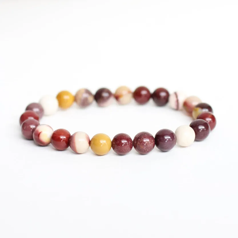 SN1085 Moukaite Jasper Bracelet Reiki Energy Grounding Bracelet Root Chakra Bracelet Fashion Yoga Mala Bracelet