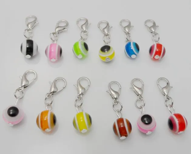 200 stks vintage gemengde Turkse boze oog charms kreeft sluiting dangle charms 22mm