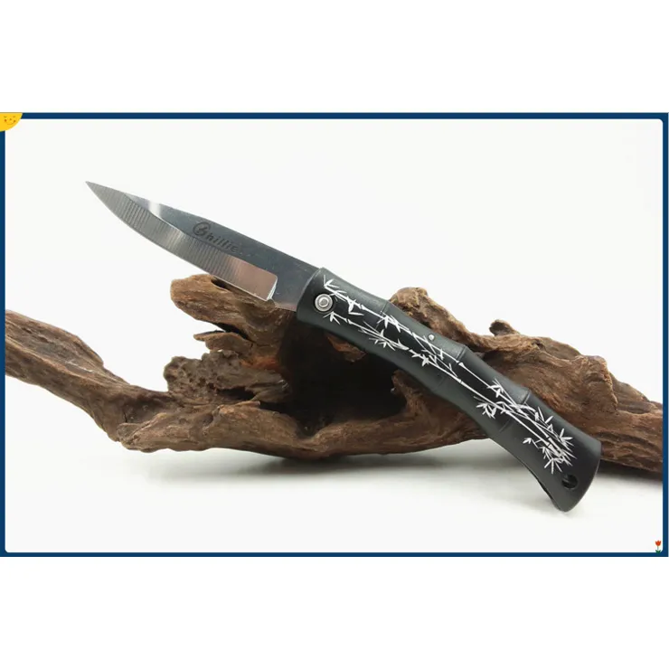 Çin Yapımı Ghillie EDC Cep Katlanır Bıçak Bıçaklar 420C Çelik Bıçaklar Meyve Bıçağı ABS Kolu Mini Survival Araçları