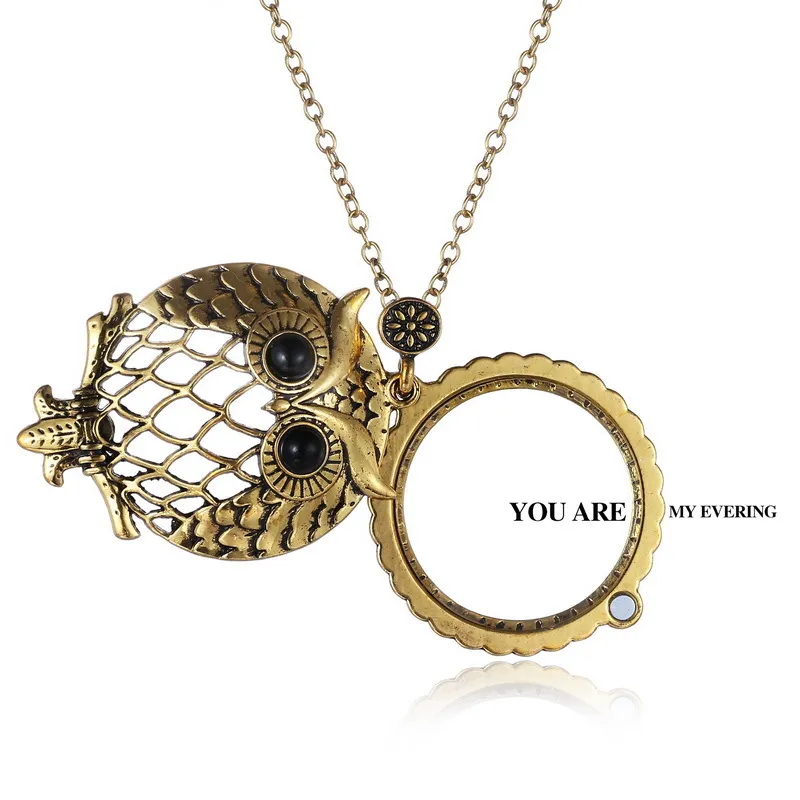 Reading Glasses Necklaces Women Men 5X Magnifying Glass Necklace