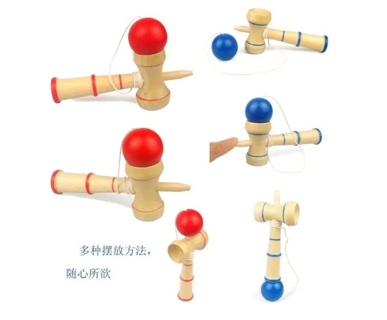 DHL / Fedex freies New Kendama Kugel-japanischer traditionelle hölzerne Spiel-Spielzeug-Ausbildungs-Geschenk Kinder Spielzeug Weihnachtsgeschenk