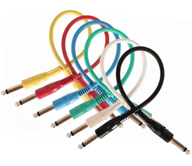 6pcs x 30cm Six Color Guitar Effects Pedal Cable Guitar Amplifier Audio Cable guitar parts musical instruments