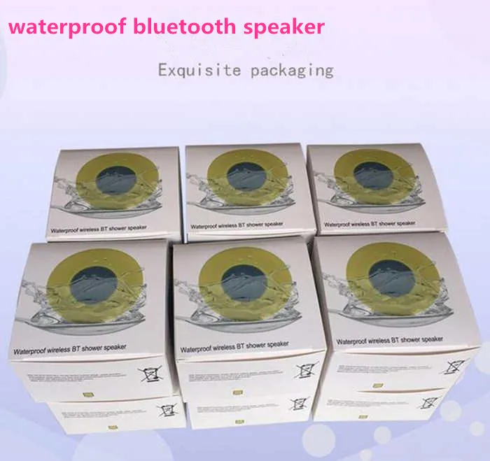 Portable Waterproof speaker Wireless Bluetooth Speaker Shower Handsfree Mic Suction Chuck Speaker Portable mini MP3 DHL FREE