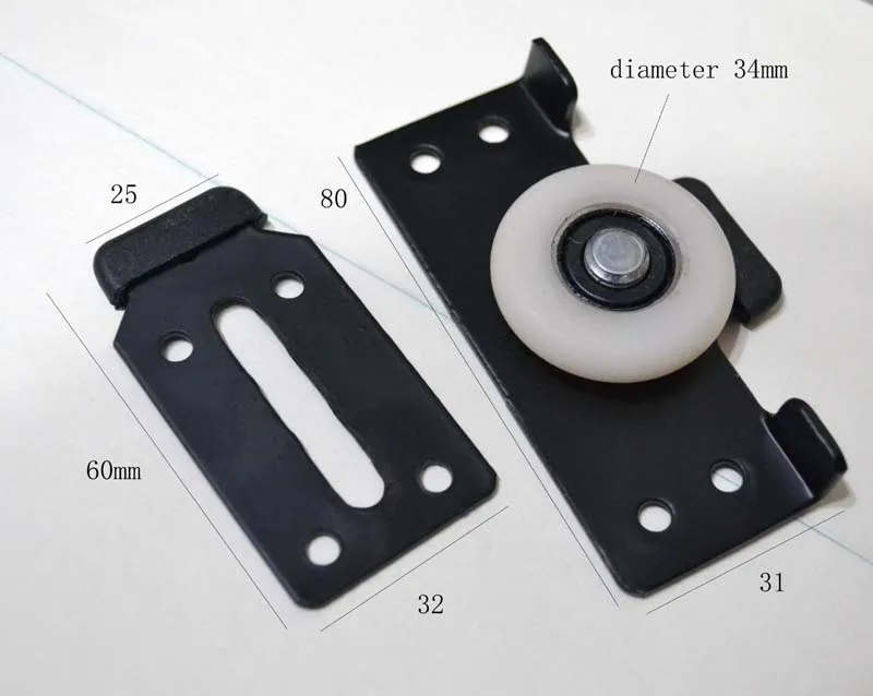 Wardrobe Furniture Caster Cabinet Sliding Door Positioning Wheel Closet Pulley Hardware Part Household Fitting282M