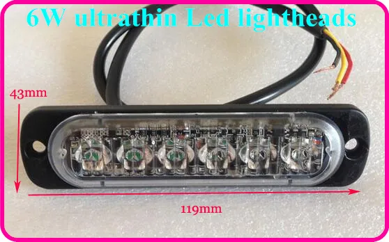 High intensity DC10-30V 6*3W Led car surface warning lights,strobe lights lightheads,emergency light,waterproof