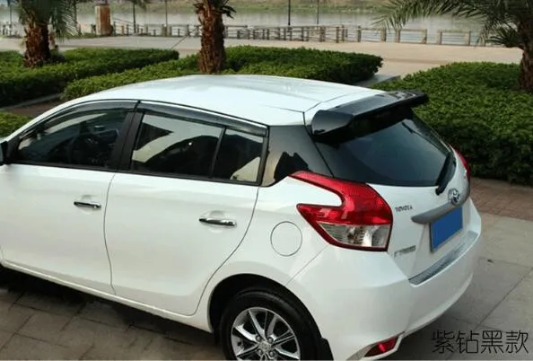 ! High quality Stronger ABS material with color paint rear wing Spoilers,Empennage for Toyota Yaris 2009-2015