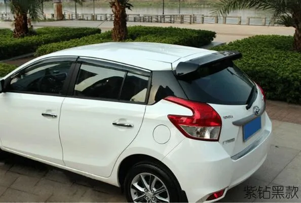 الشحن مجانا! مواد ABS ذات جودة عالية أقوى مع جناح خلفي مطلي بالألوان ، Empennage for Toyota Yaris 2009-2015