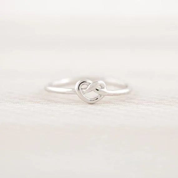 10 sztuk / partia serce Knot pierścień Codzienna Biżuteria Infinity Pierścień Regulowany Pierścień Dla Kobiet, Pakiet hurtowy Bezpłatny