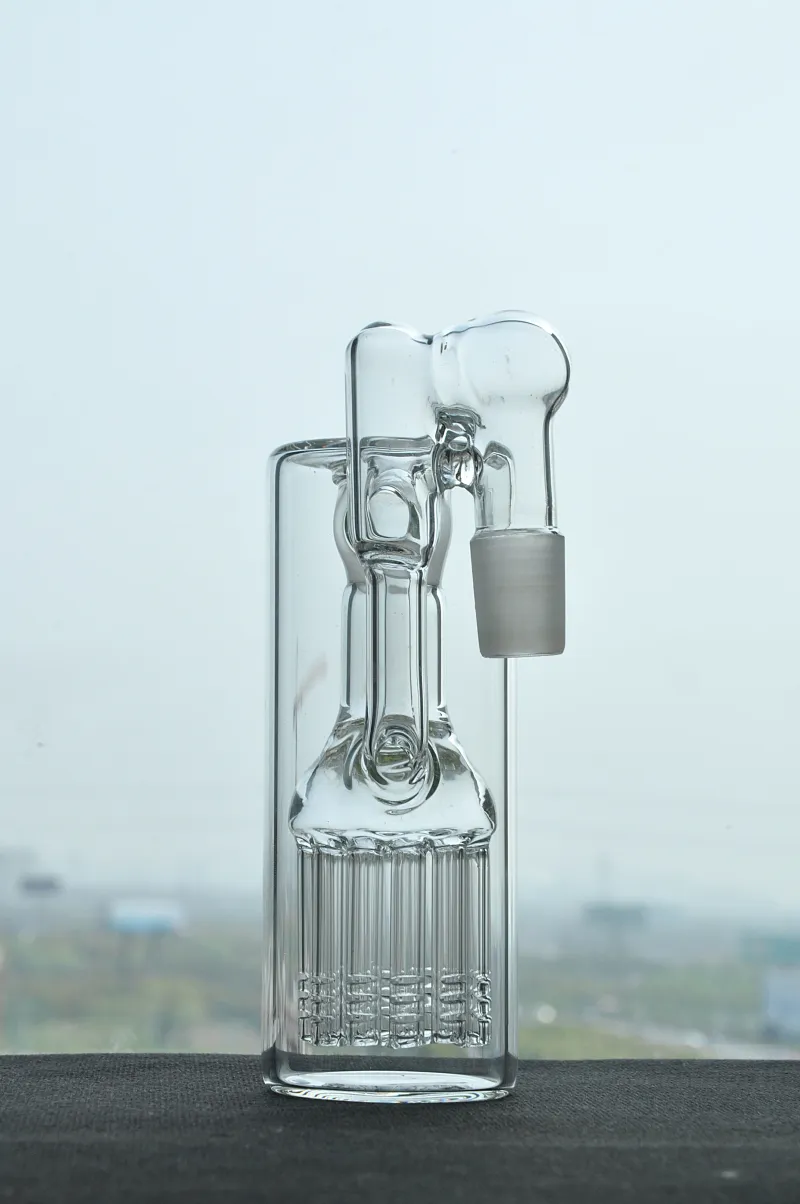 narguilés en verre Ash Catcher Bongs en verre Recycleur Plates-formes pétrolières Pipes à eau en verre Narguilés Shisha Délicat