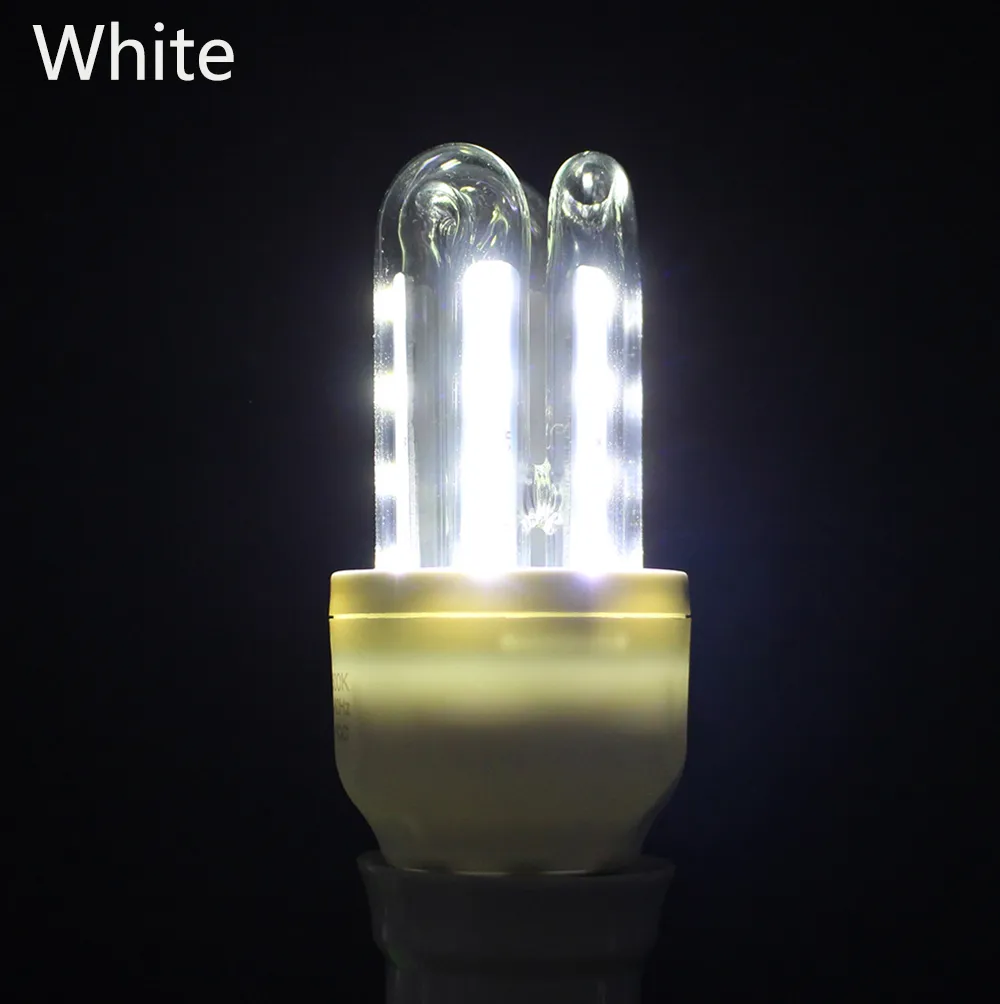 Pedido pequeno es e27 5 w led lâmpadas de milho em forma de u lâmpada de poupança de energia branco/branco quente para sala de estar corredor cozinha do hotel