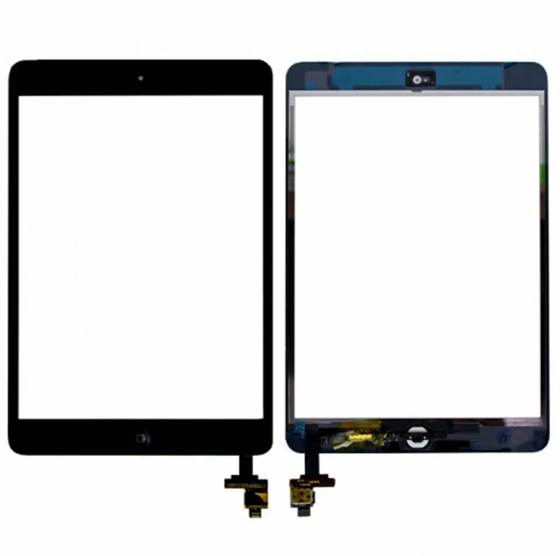 iPad mini 1 2 3 Touch Screen Digitizer Assembly in vetro con IC con adesivo Home Colla Adesivo Colla di ricambio Parti di ricambio mini 5