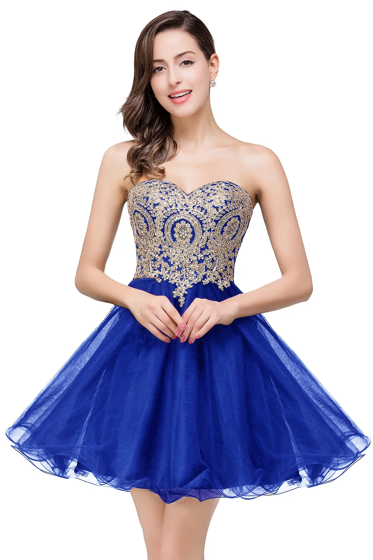 399 Novo Barato 7 Cores Mini Vestidos Curtos Homecoming 2020 Little Black Lace Apliques Tulle Cocktail Borgonha Vestidos de Festa de Baile C8030778