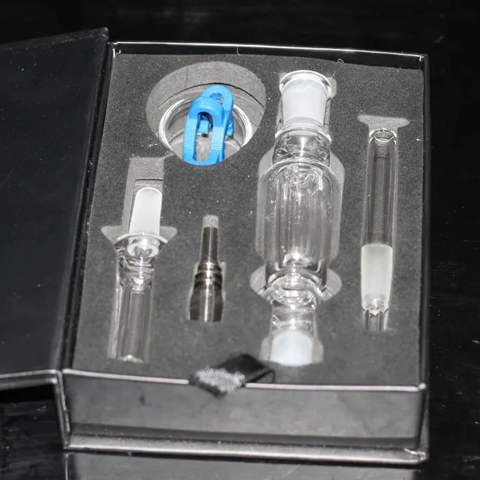 Set di collettori di nettare gratuiti con chiodo Tai senza cupola 10mm 14mm 18mm collettore di nettare bong tubi dell'acqua riciclatore piattaforme petrolifere mini bong di vetro