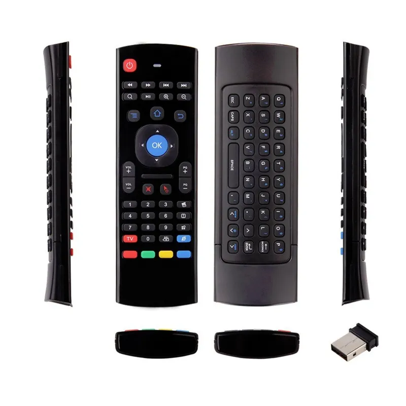 Controles remotos inalámbricos 2,4G MX3 Fly Air Mouse teclado para Android TV box MXQ M8S Mini PC