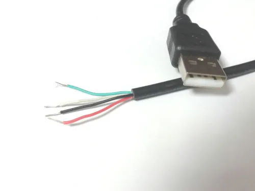 5 SZTUK USB 2.0 Męski do 4 Rdzeń 4 Dane drutu i Ładuj kabel Kabel DIY