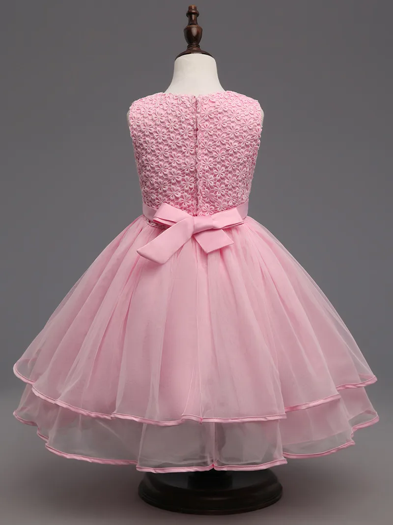 XCR43 Европейская мода для девочек, официальное платье, платье принцессы, платье-пачка для девочек, праздничное элегантное бальное платье с цветочным рисунком, свадебное платье,3696431