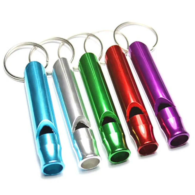 2016 Novo Colorido De Alumínio Sobrevivência de Emergência Apito Keychain Para Camping Caminhadas Treinamento Ao Ar Livre Salva-vidas Apitos Resgate ZA0923