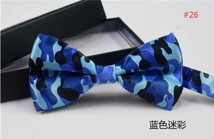 pajarita de rejilla es 12 * 6 cm Pajaritas para niños Ajuste la hebilla Bowknot de color de grano de leopardo Pajarita ocupacional para la corbata del Día del Padre