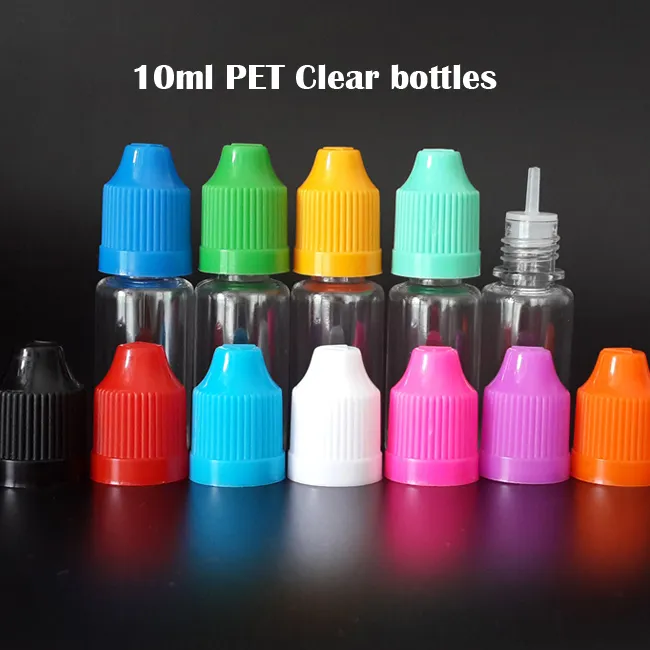 Cheapest E liquid bottle 5ml 10ml 15ml 20ml 30ml 50ml PET Empty Plastic Dropper Bottle with Colorful Childproof Caps Long Thin dropper Tips