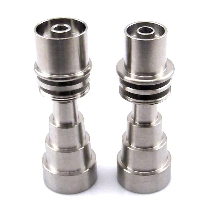 DHL High quality 10/14/18mm male&female adjustable Grade 2 Titanium Domeless Nail for 16mm or 20mm Coil