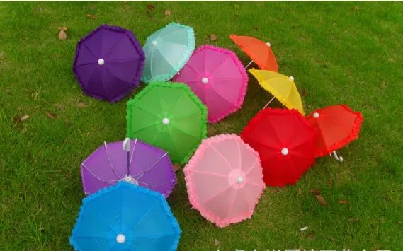 25st Dia 28cm färg solid färg paraply dans paraply leksak rekvisita paraply speciell mångfärgad gratis frakt