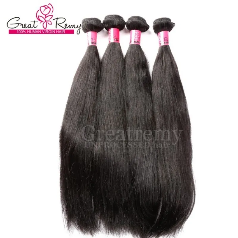 100％中国の髪の延長3本/ロットレミー人間の髪の伸びのシルキーストレートグレートリミードロップ輸送自然色クイーンヘア製品