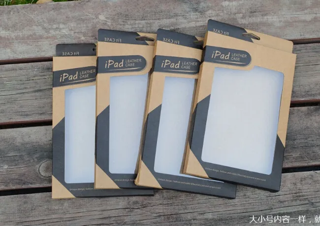 Scatole imballaggio al dettaglio in carta marrone Kraft universale 9.7 iPad 6 air 5 6 Air2 5 3 4 7.9 mini 2 Custodia in pelle PU