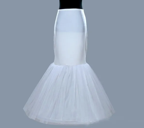 Весь продажа в наличии Плюс Размер One / 1 Hoop Petticoat Slip Crinoline для Русалки Свадебные платья Женщины