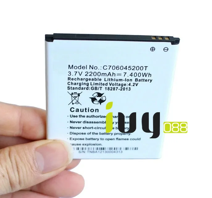 20 шт. / лот высокой емкости 2200 мАч C706045200T замена литий-ионный аккумулятор для BLU Studio 5.0 D530 смартфоны батареи Batteria Baterij