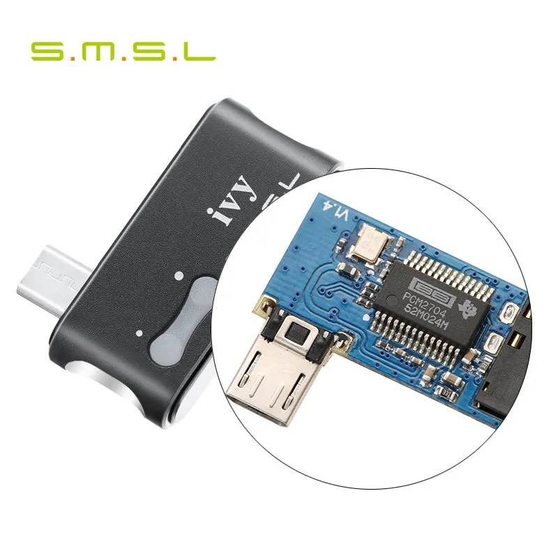 Freeshipping nieuwste Mini SMSL Ivy Protable HIFI AUDIO USB DAC Digitale Decoder Hoofdtelefoonversterker Amp 48 KHZ / 16bit voor Android mobiele telefoon