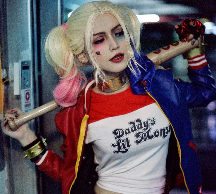 Suicide Squad Harley Quinn Madeira Basebol Batball Arma Cosplay