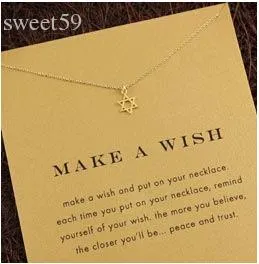 Wholesale-With Card Dogeared Alloy Key Star Infinity Anchor Drop18K Gold Shorts Clavicle Chains Fashion Necklaces & Pendants Wholesale