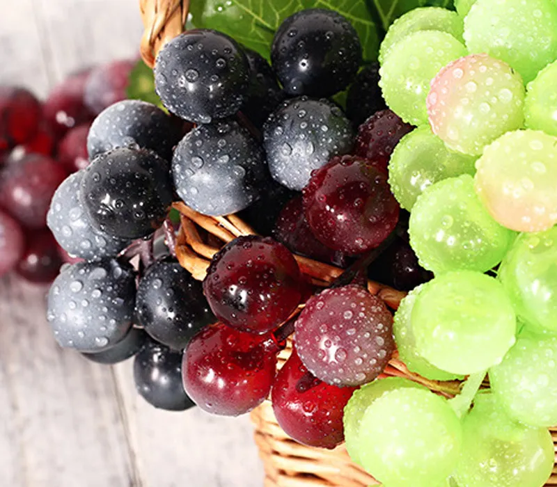 Uva da frutta artificiale plastica finta decorativa grappoli di frutta realistica casa festa di nozze decorazioni da giardino mini simulazione frutta verdura