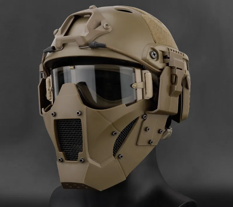 Airsoft Taktik Maske Paintball Aksesuarları Avcılık Koruyucu Erkekler Hızlı Kask için Yarım Yüz Maskesi 5 Renkler280V