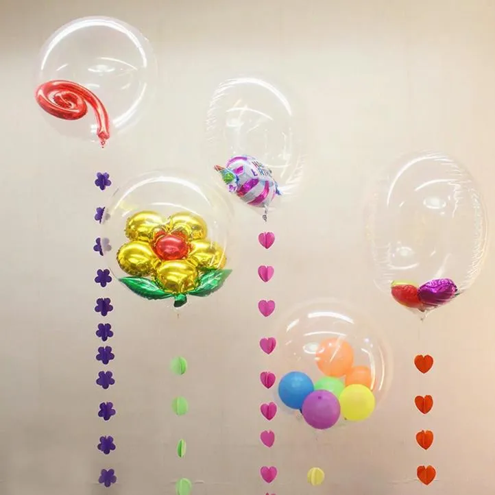 36 дюймов BOBO Bubble Clear Balloons Свадьба Рождество Рождественские дни рождения курица партии декор прозрачных воздушных шаров праздничные события украшения