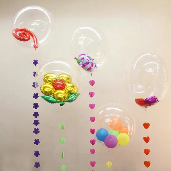 20 Ballons Bobo Transparents 20 Pouces Réutilisables – À Remplir De Confettis, LED, Plumes – Déco Anniversaire, Mariage, Noël
